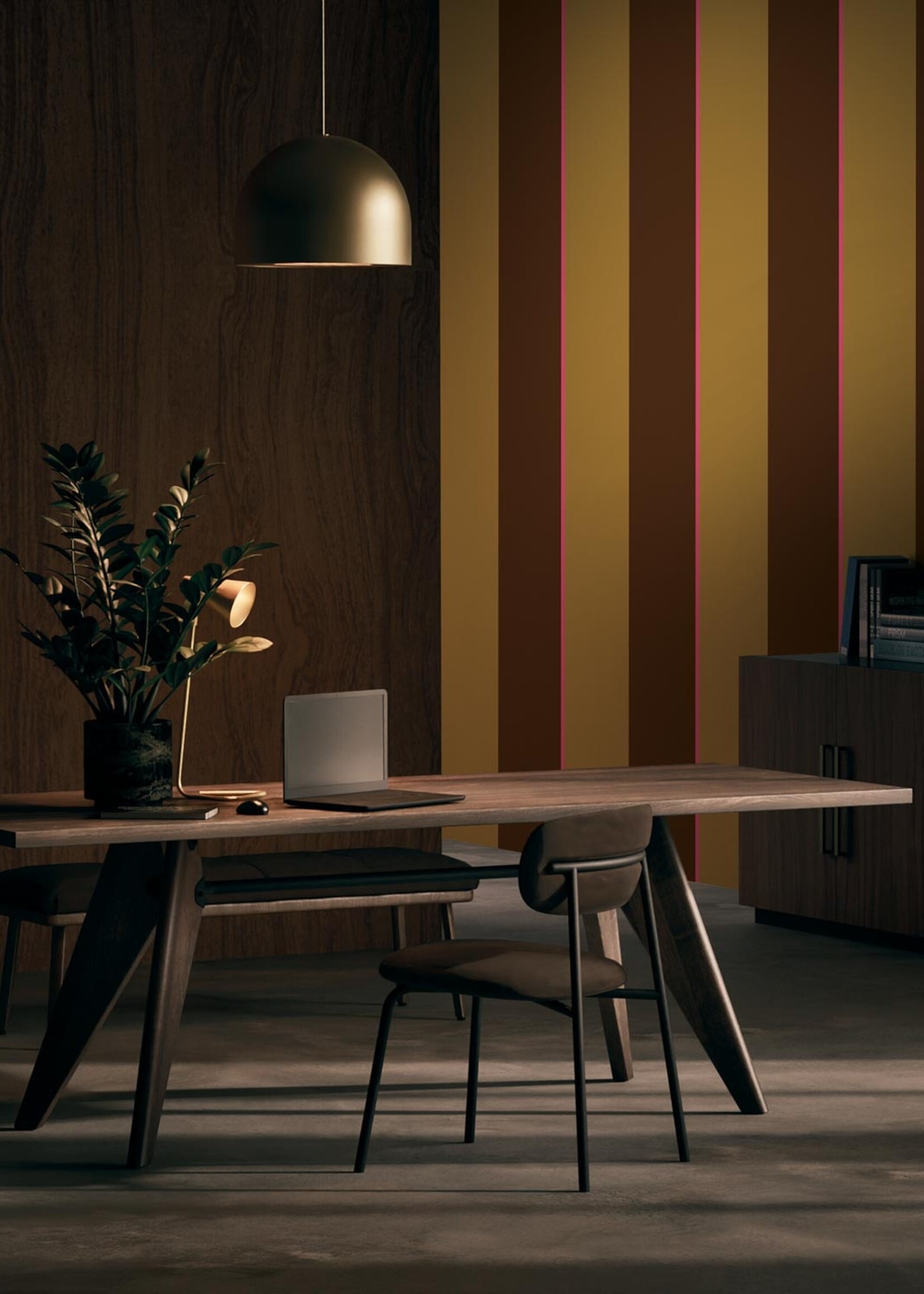 Herhaalbaar Bold Stripes | Tapete mit bunten Streifen von Frans Uyterlinde | 97,4 x 280 cm