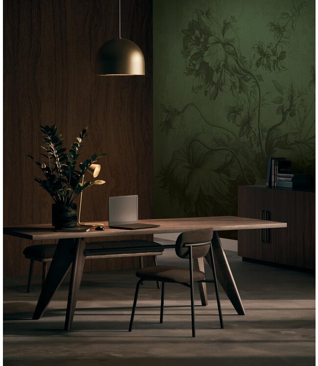 Gradient Flowers | Bloemen behang door Frans Uyterlinde | Groen