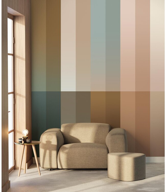 Gradient Stripes Multicolor | Strepen behang door Frans Uyterlinde