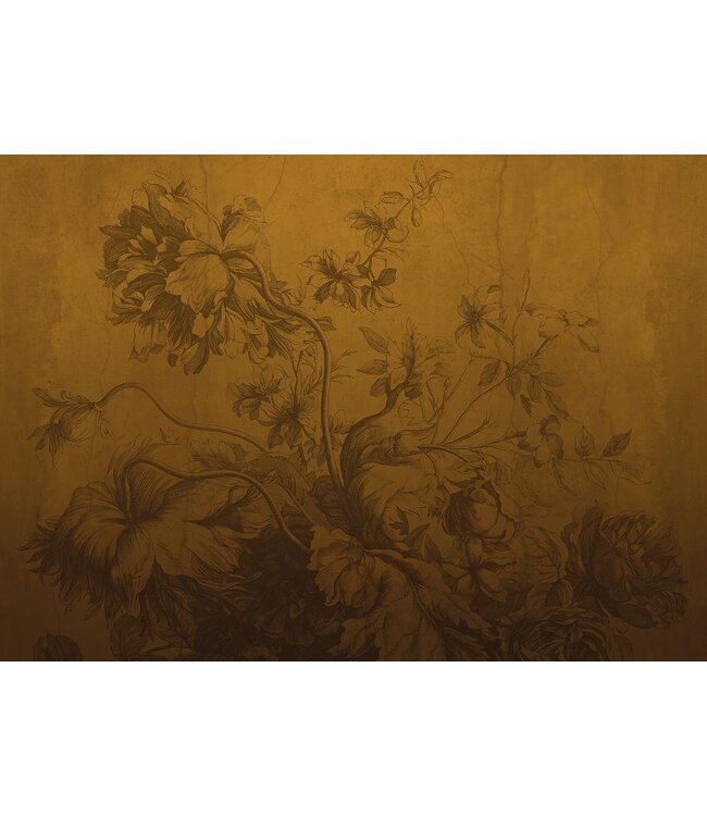 Gradient Flowers | Floral wallpaper by Frans Uyterlinde | Ocher