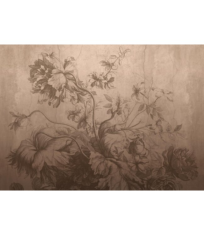 Gradient Flowers | Bloemen behang door Frans Uyterlinde | Nude