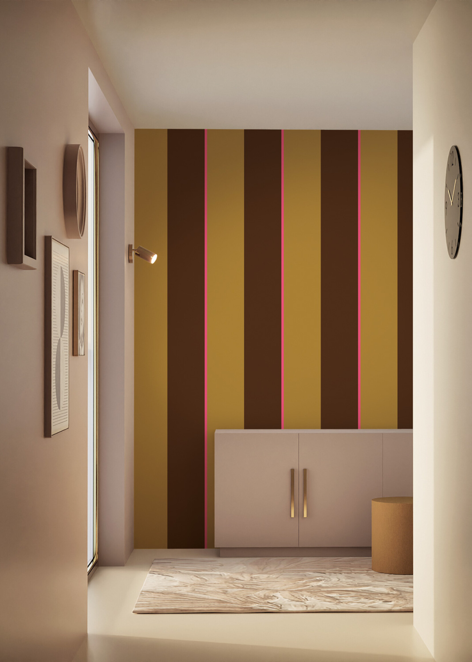 Herhaalbaar Bold Stripes | Strepen behang door Frans Uyterlinde | 97,4 x 280 cm