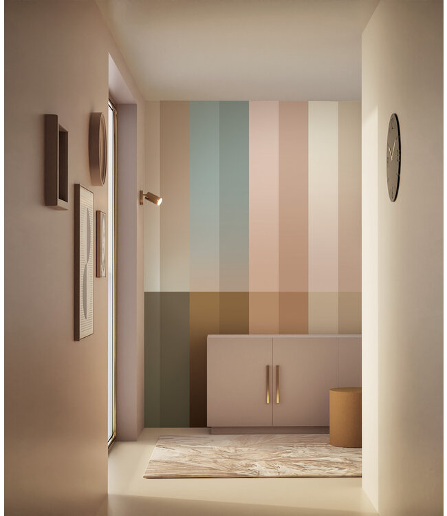 Gradient Stripes Multicolor | Striped wallpaper by Frans Uyterlinde