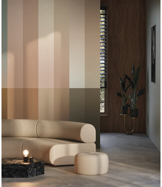 Wandvullend Gradient Stripes Multicolor | Gestreifte Tapete von Frans Uyterlinde