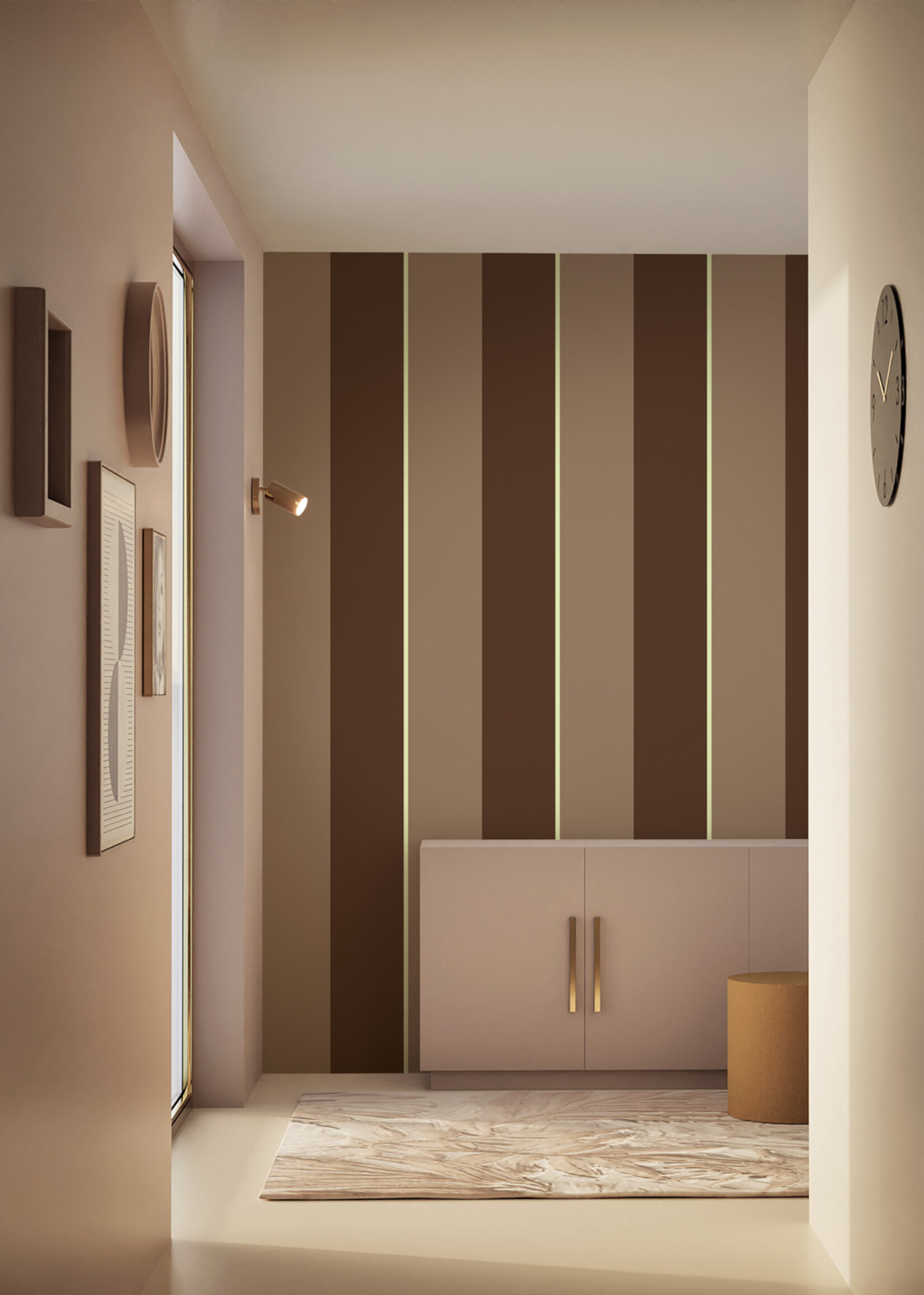 Herhaalbaar Bold Stripes | Colorful striped wallpaper by Frans Uyterlinde | 97.4 x 280 cm