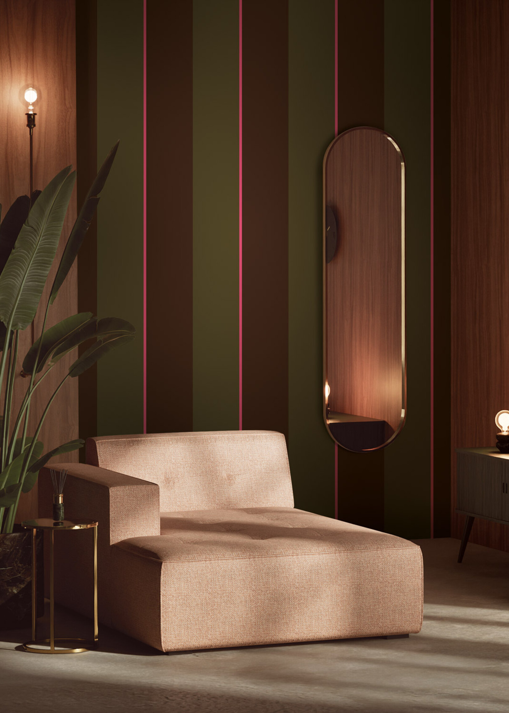 Herhaalbaar Bold Stripes | Colorful striped wallpaper by Frans Uyterlinde | 97.4 x 280 cm