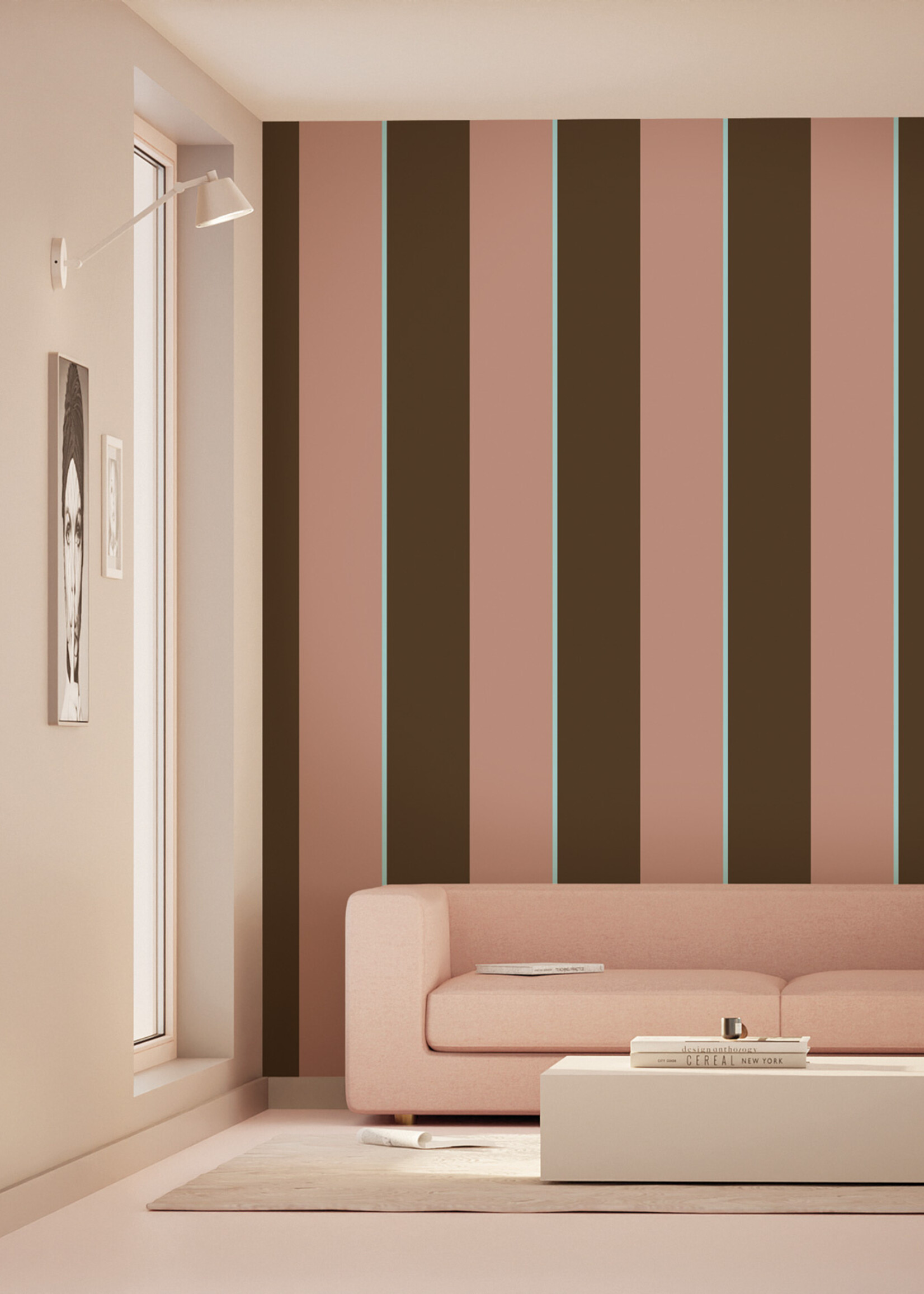 Herhaalbaar Bold Stripes | Colorful striped wallpaper by Frans Uyterlinde | 97.4 x 280 cm