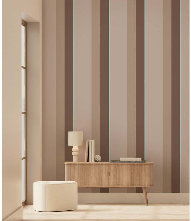Bold Stripes | Tapete mit bunten Streifen von Frans Uyterlinde | 97,4 x 280 cm