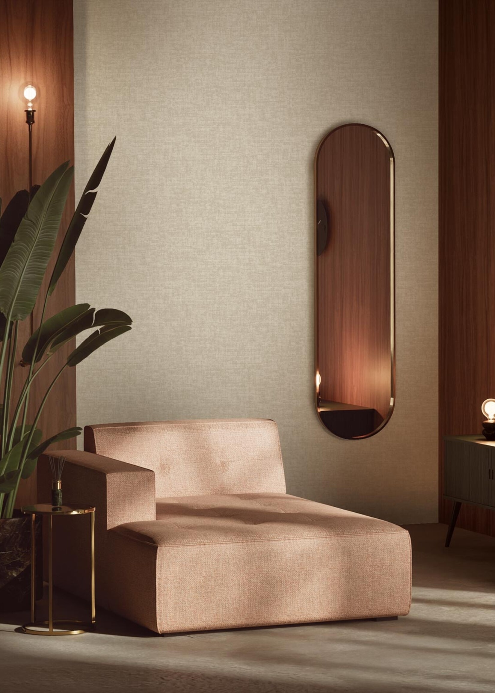 Afwasbaar | Voelbare textuur Hotel Chique wallpaper, Salerno, 53 x 1000 cm