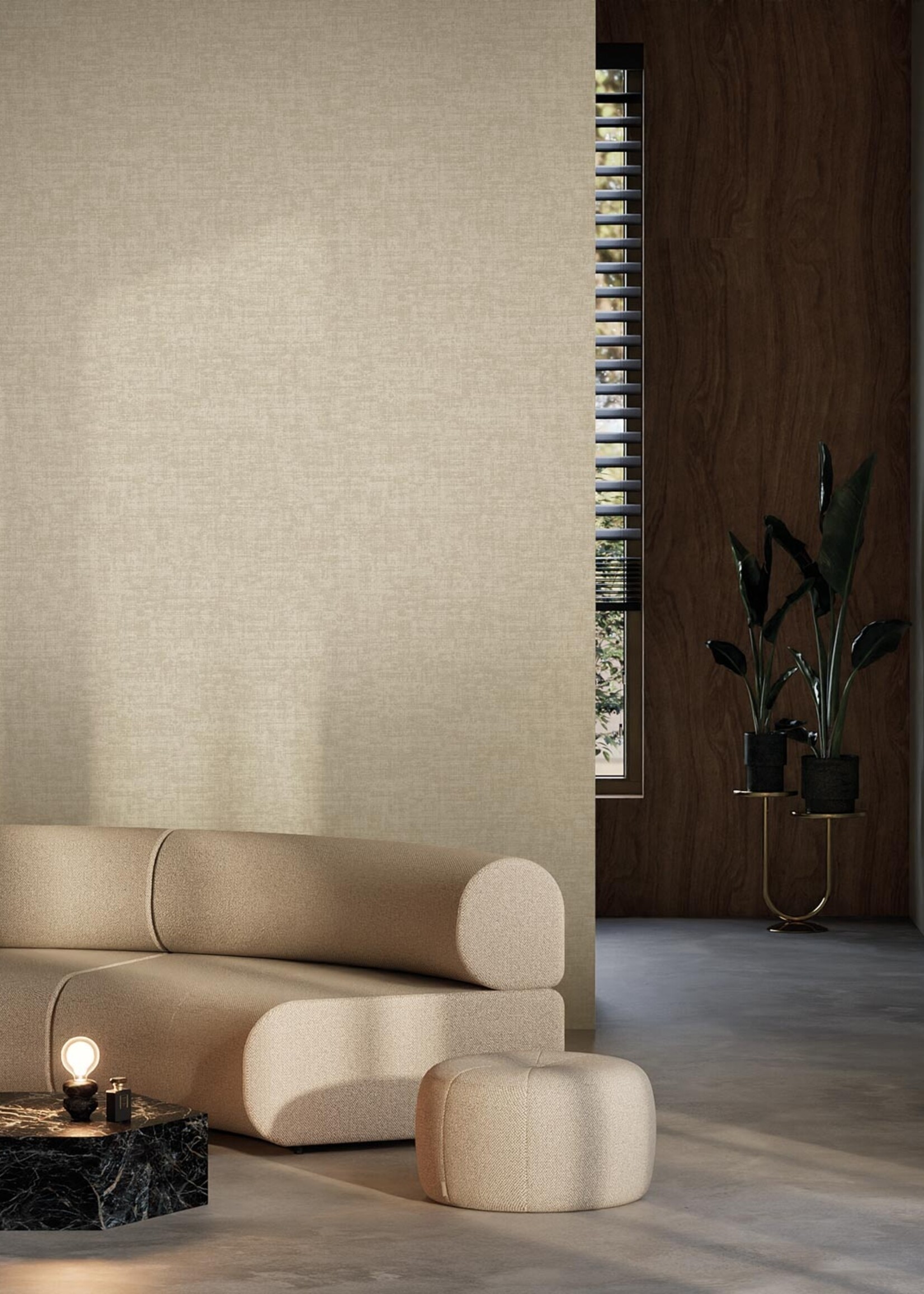 Afwasbaar | Voelbare textuur Hotel Chique Tapete, Salerno, 53 x 1000 cm