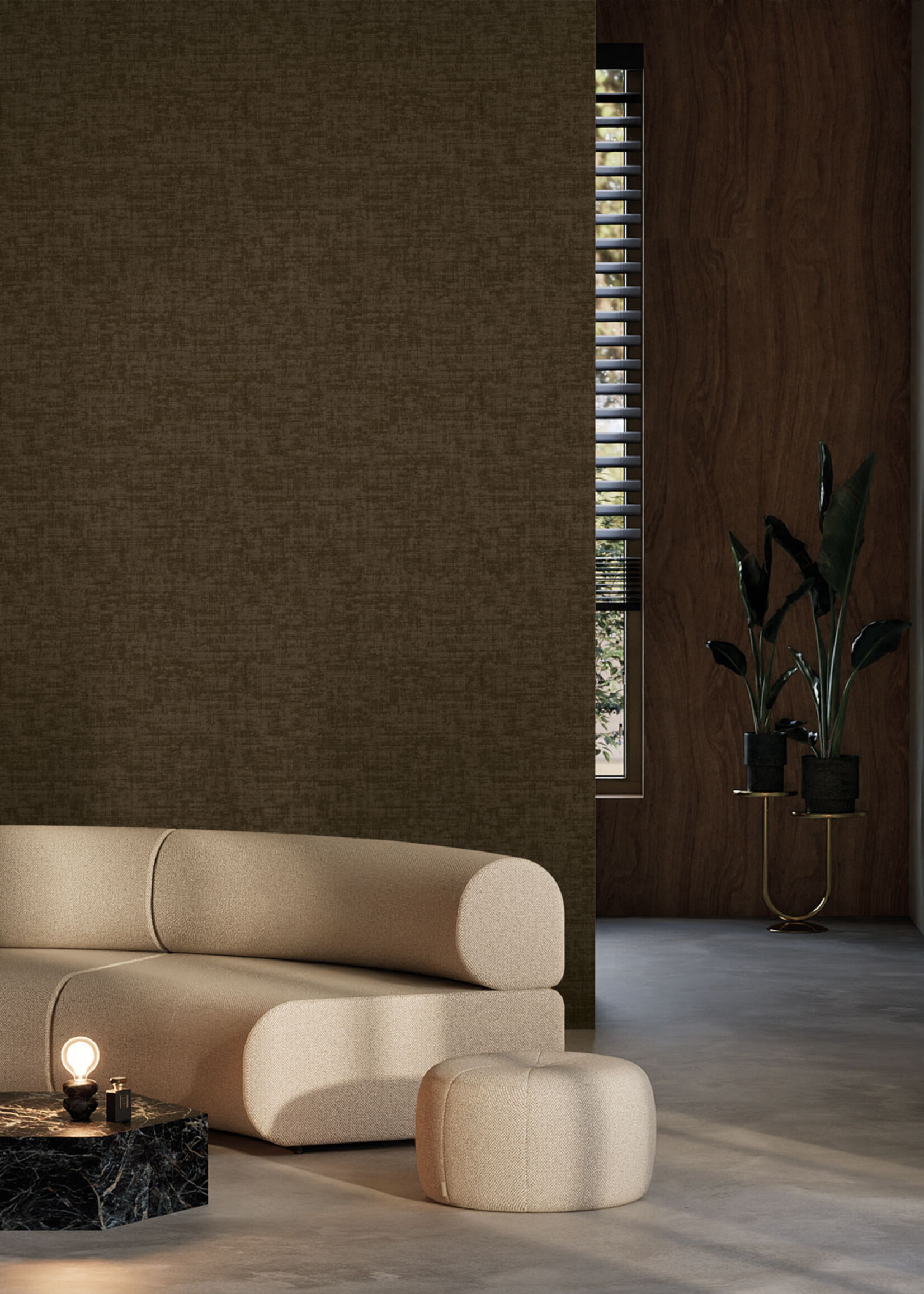 Afwasbaar | Voelbare textuur Hotel Chique Behang, Bologna, 53 x 1000 cm