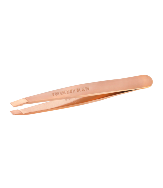 Tweezerman Mini Slant Tweezer Pincet | Rose Gold