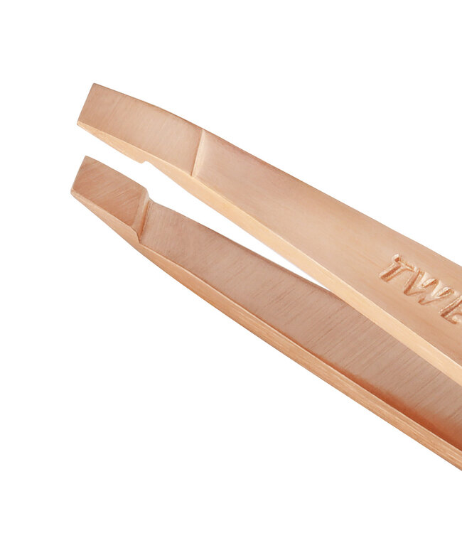 Tweezerman Mini Slant Tweezer Pincet | Rose Gold