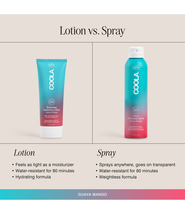 Coola Hydrating Sunscreen Lotion SPF50 | Guava Mango