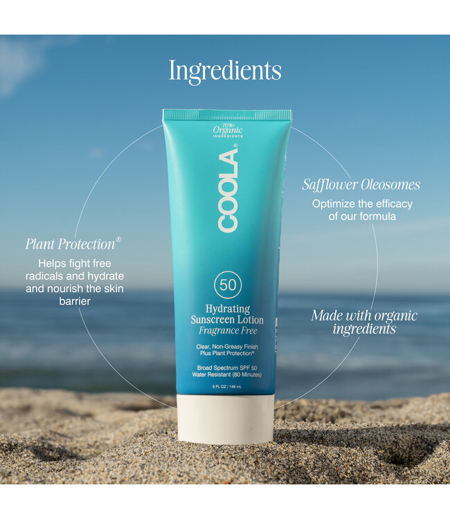 Coola Hydrating Sunscreen Lotion SPF50 | Fragrance Free