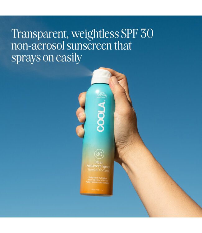 Coola Clear Sunscreen Spray SPF30 | Tropical Coconut