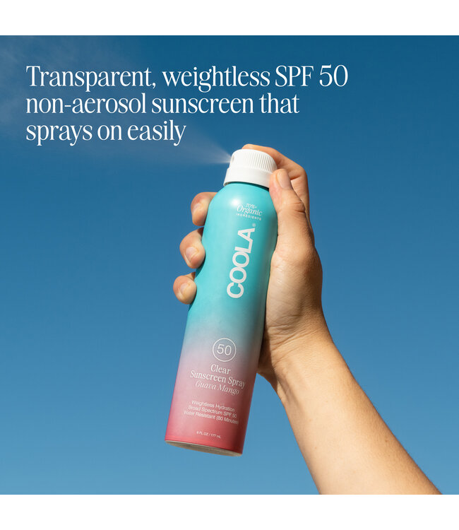 Coola Clear Sunscreen Spray SPF50 | Guava Mango