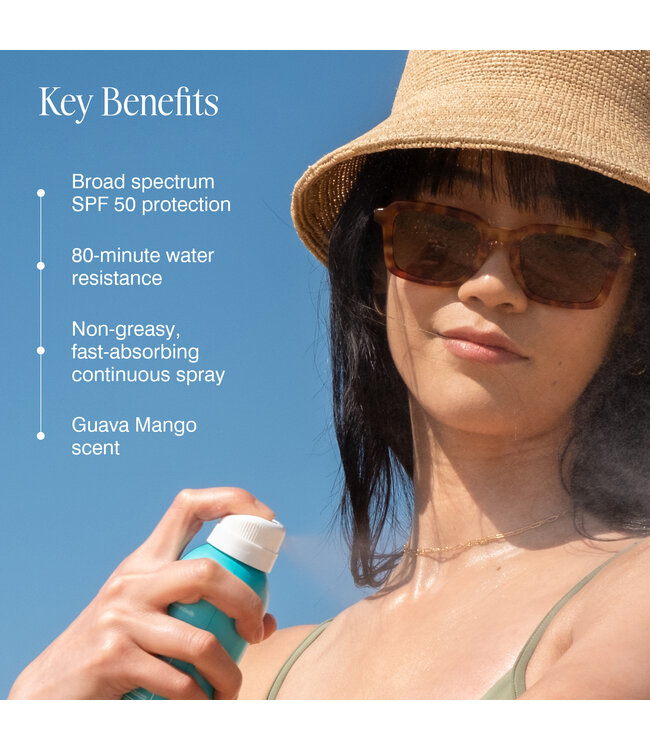 Coola Clear Sunscreen Spray SPF50 | Guava Mango