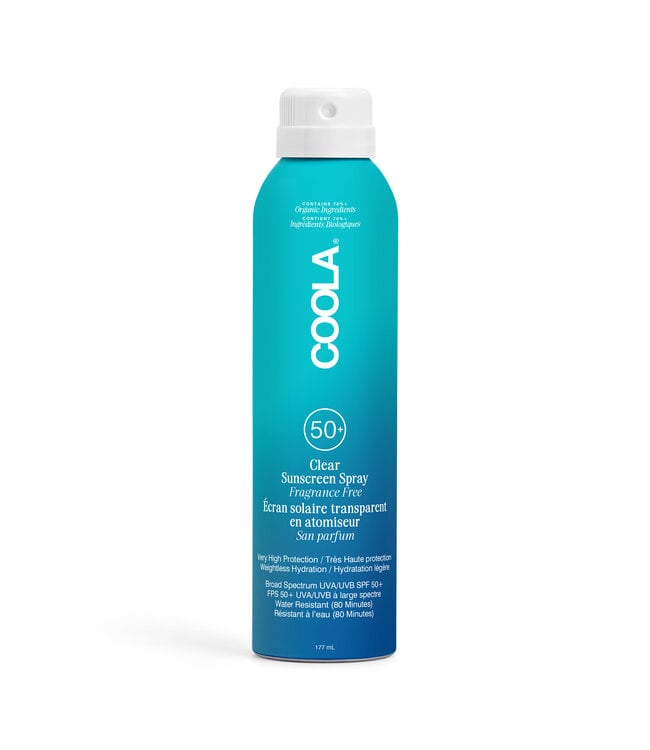Coola Clear Sunscreen Spray SPF50 | Unscented
