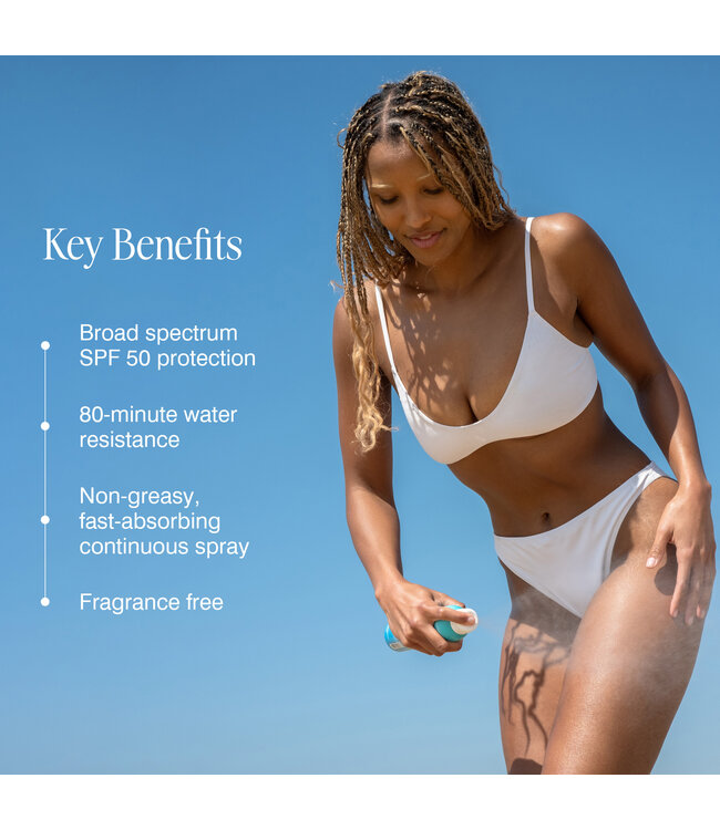 Coola Clear Sunscreen Spray SPF50 | Unscented