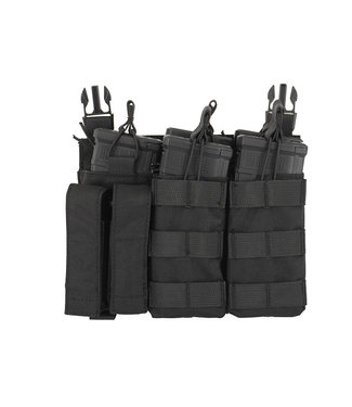 8Fields Front panel met 5.56/Pistol buckle up Pouch voor Modular Plate Carrier - Zwart