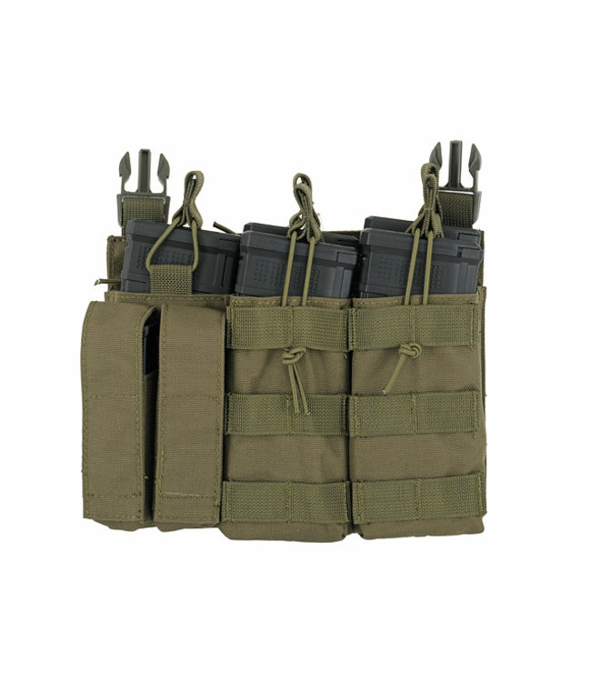Front panel 5.56/Pistol buckle up Pouch voor Modular Plate Carrier - OD
