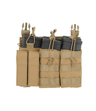 8Fields Front panel met 5.56/Pistol buckle up Pouch voor Modular Plate Carrier - Tan