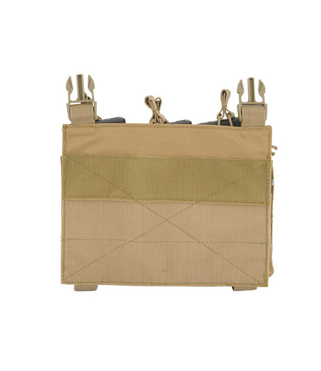 Front panel with 5.56/Pistol buckle up Pouch for Modular Plate Carrier - Tan
