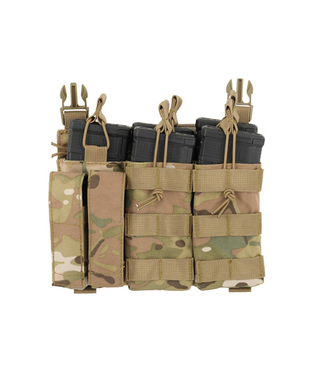 Front panel with 5.56/Pistol buckle up Pouch for Modular Plate Carrier - Multicam