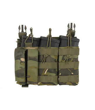 8Fields Front panel met 5.56/Pistol buckle up Pouch voor Modular Plate Carrier - Multicam tropic