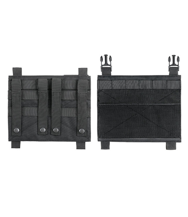 Front panel met Hybrid 5.56/M4 buckle up pouch voor Modular Plate Carrier - Zwart