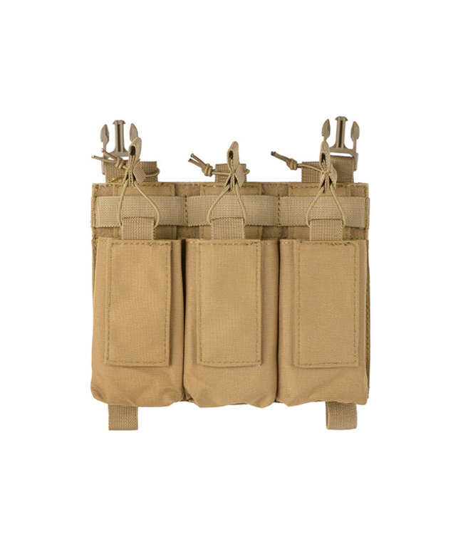 Front panel met Hybrid 5.56/M4 buckle up pouch voor Modular Plate Carrier - Tan
