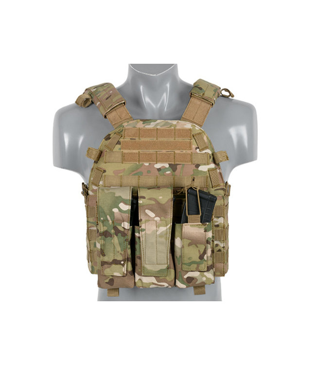 Front panel met Hybrid 5.56/M4 buckle up pouch voor Modular Plate Carrier - Multicam