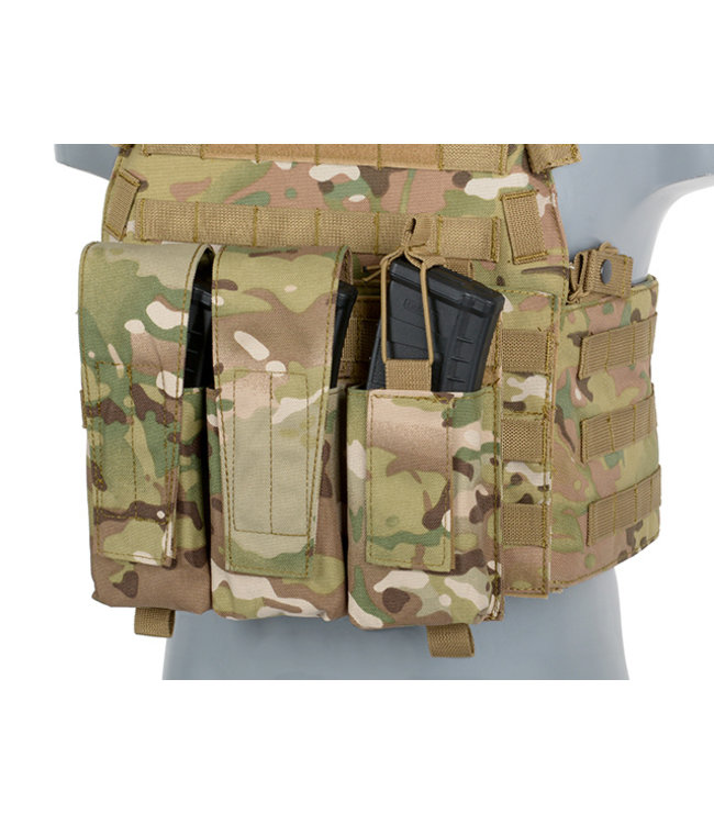 Front panel with Hybrid 5.56/M4 buckle up pouch for Modular Plate Carrier - Multicam