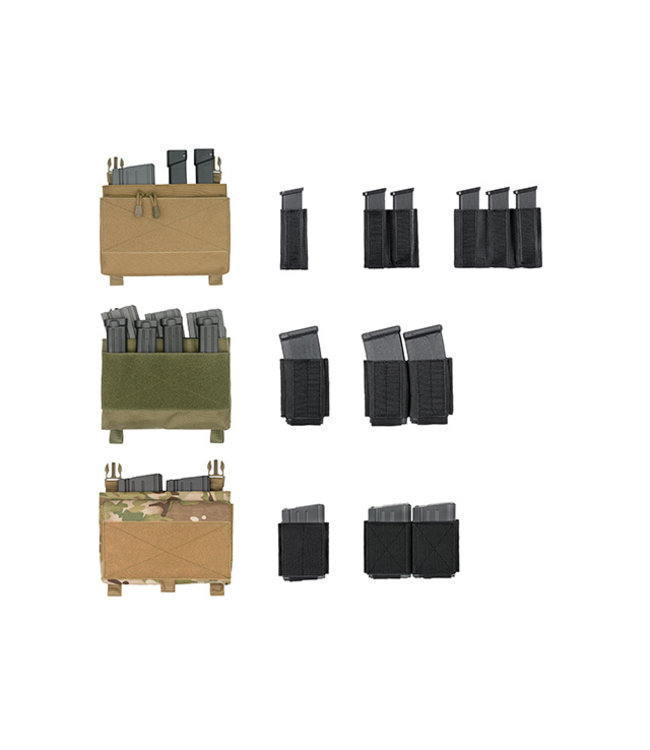 Kangaroo pouch Double pistol Magazine insert - Zwart