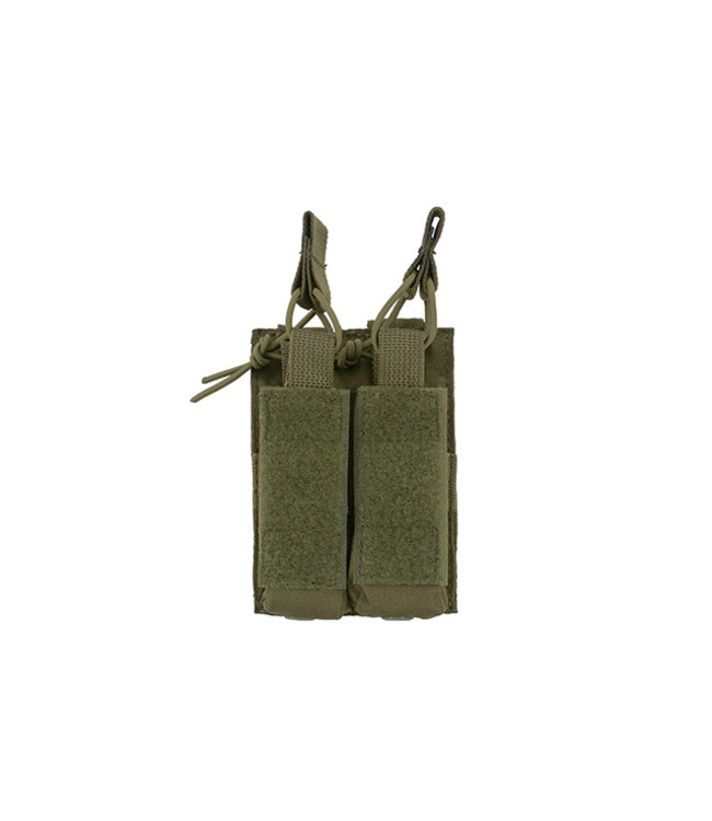 Open top double pistol magazine pouch - OD