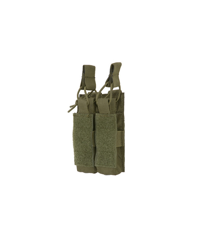 Open top double pistol magazine pouch - OD