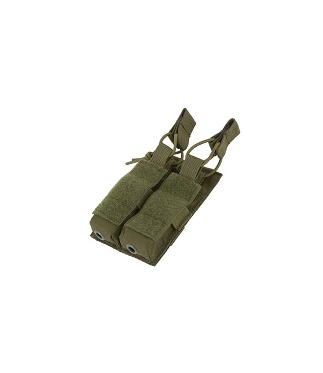 Open top double pistol magazine pouch - OD