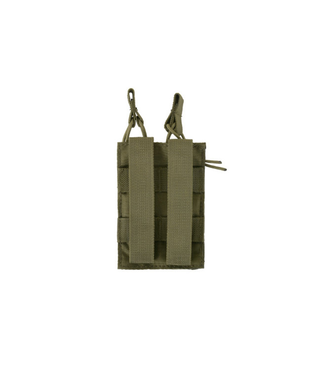 Open top double pistol magazine pouch - OD