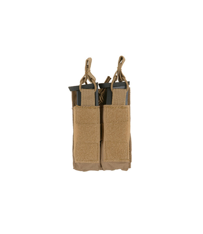 Open top double pistol magazine pouch - Tan