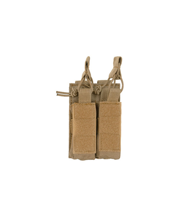 Open top double pistol magazine pouch - Tan
