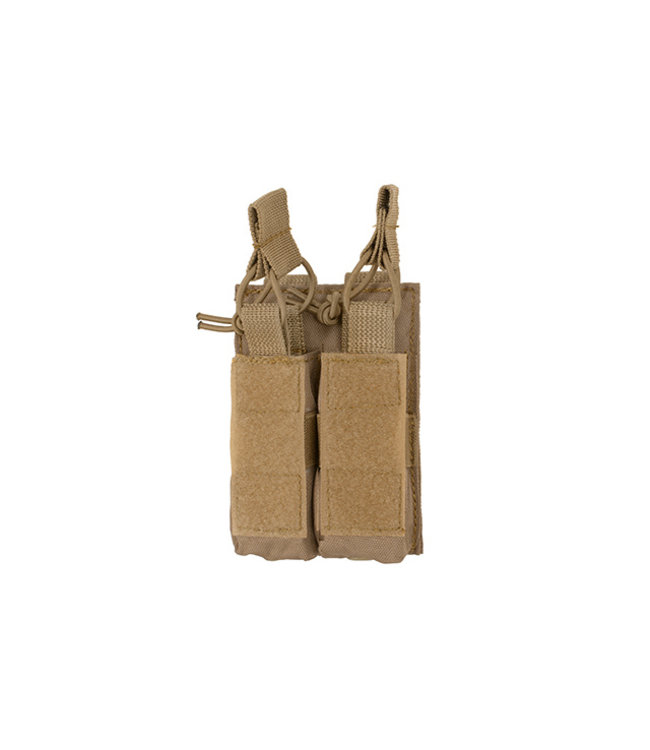 Open top double pistol magazine pouch - Tan