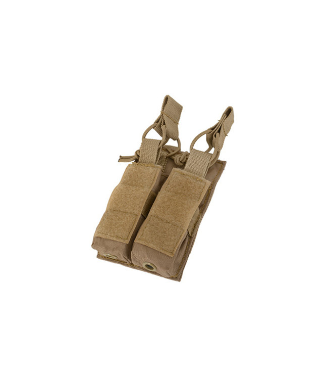 Open top double pistol magazine pouch - Tan