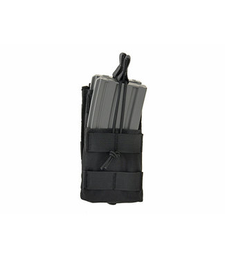 8Fields Open top Single stack magazine pouch voor 5.56 - Zwart