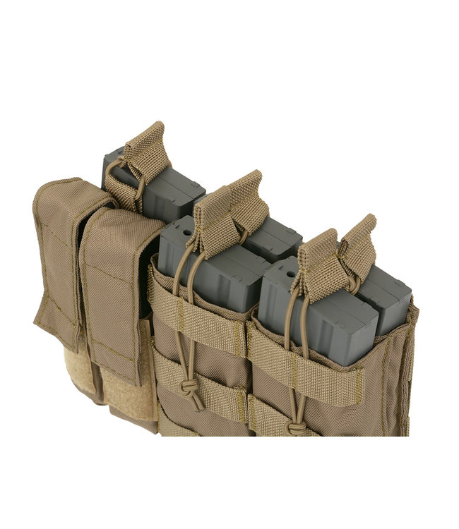 Front panel with Molle 5.56/Pistol Pouch for Modular Plate Carrier - Coyote brown