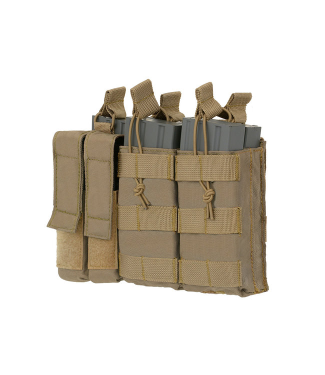Front panel with Molle 5.56/Pistol Pouch for Modular Plate Carrier - Coyote brown