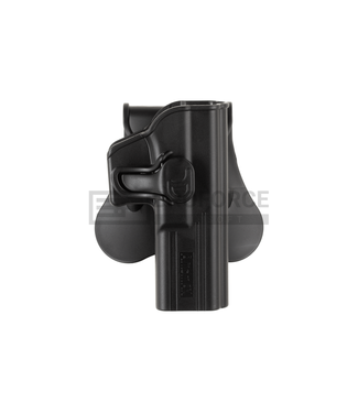 Amomax Paddle holster (belt) Glock 17, 22, 31 - Zwart