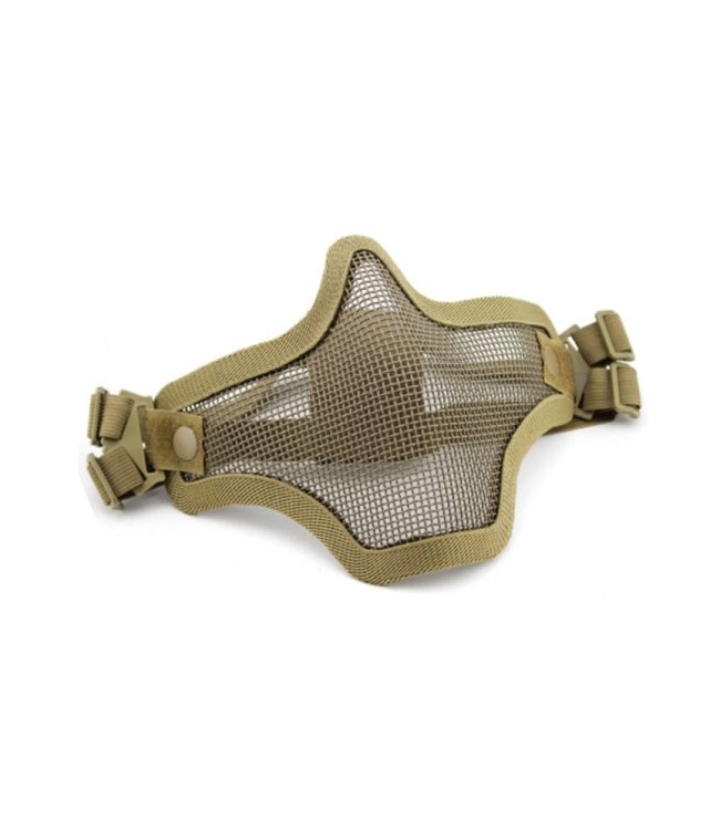 Steel half face mask - Tan