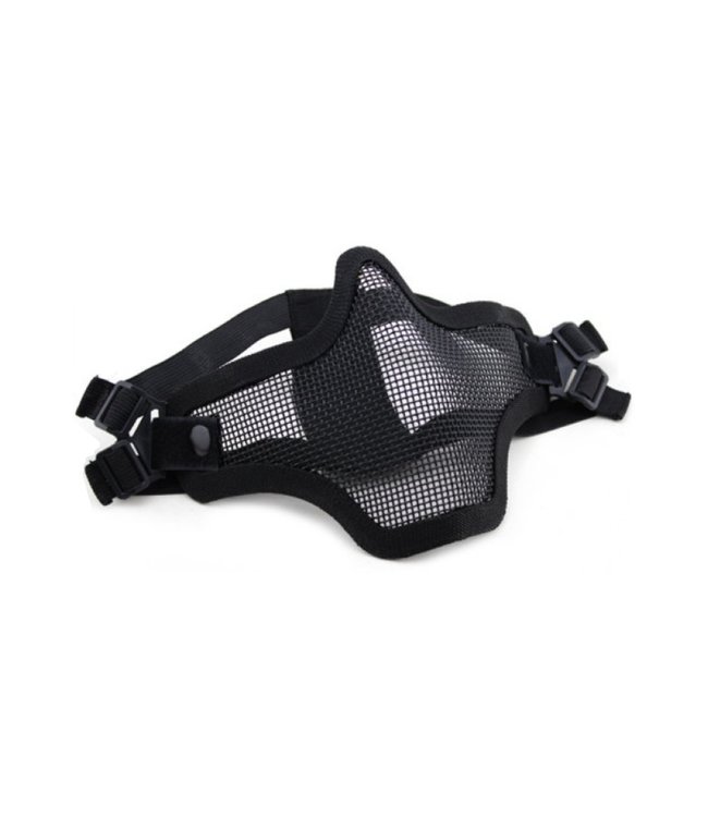 Steel half face mask - Black