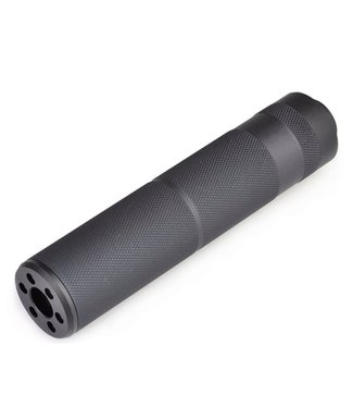 Metal Knurling Style Silencer 155mm x 30mm - Black